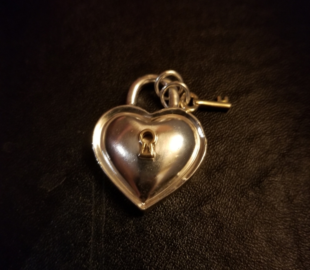 RARE vintage tiffany & co. Heart padlock with key